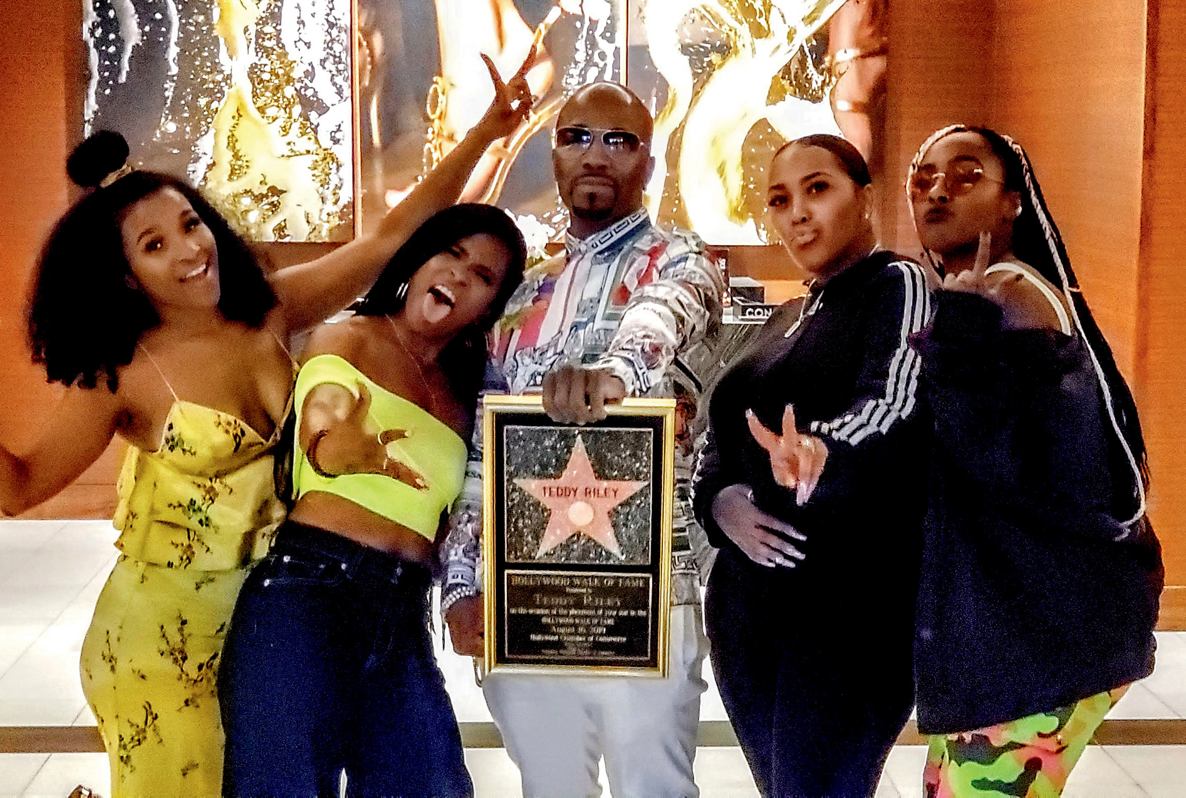 Teddy Riley with his Hollywood Walk of Fame star, August 16, 2019