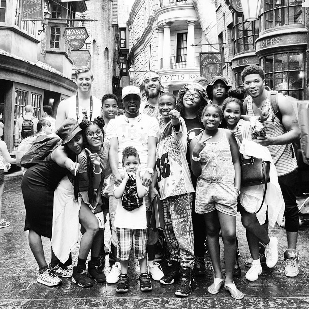 Teddy Riley with family